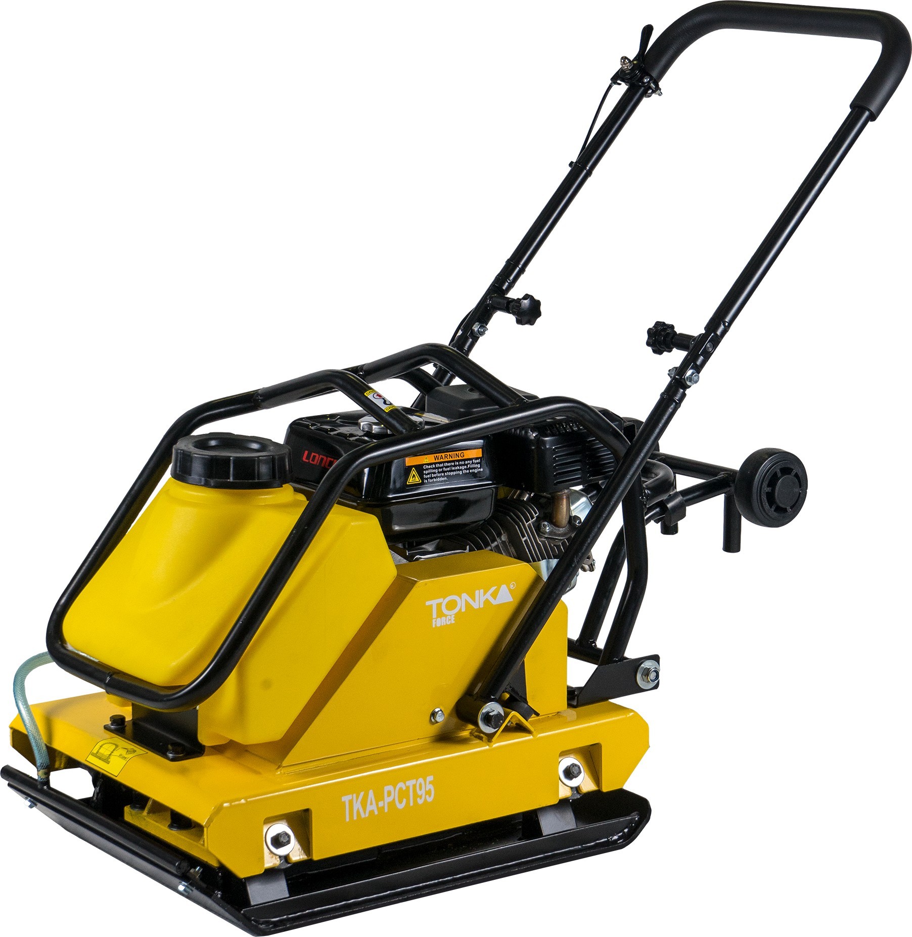 PLACA COMPACTADORA MOTOR LONCIN 5.5 HP, 18KN FUERZA Y TANQUE DE AGUA