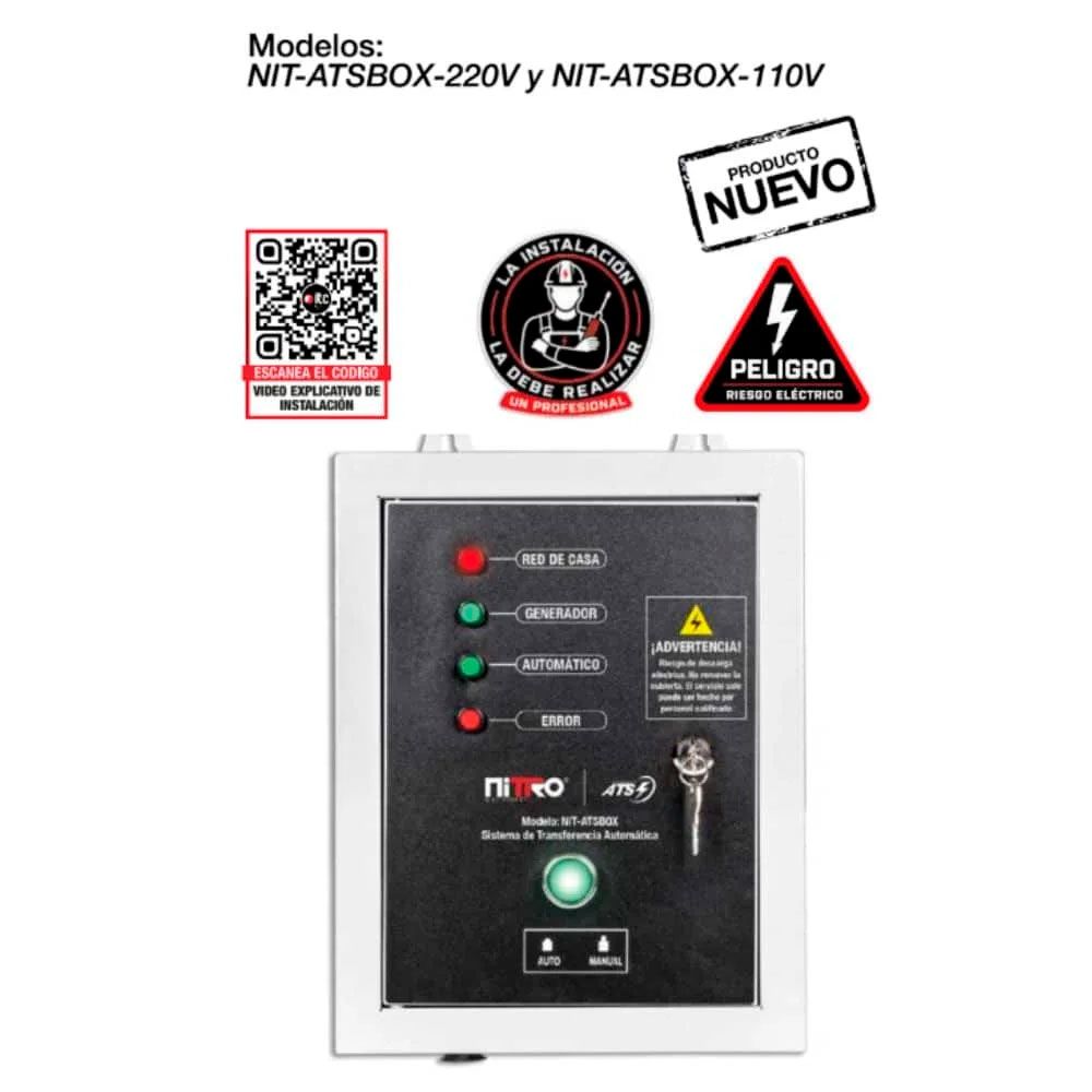 NIT-ATSBOX Tablero de Transferencia Automática Nitro de 110 y 220V - Imagen 2