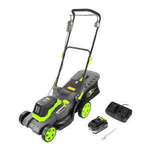NIT-PB17-2 PODADORA 2 BATERIAS 43cm, 17″ CON BOLSA RECOLECTORA 50Lts